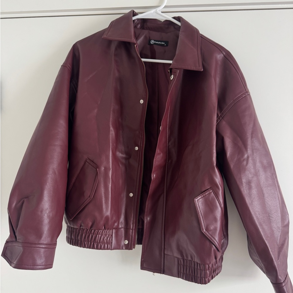 Deep Burgundy Leather Jacket